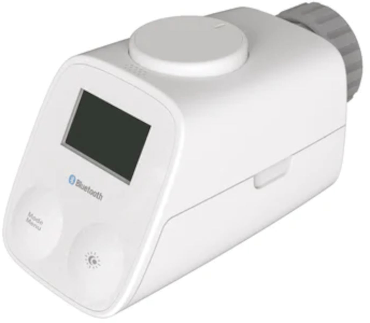 Wesmartify Heizkörperthermostat Bluetooth, Seitenansicht, vor weißem Hintergrund