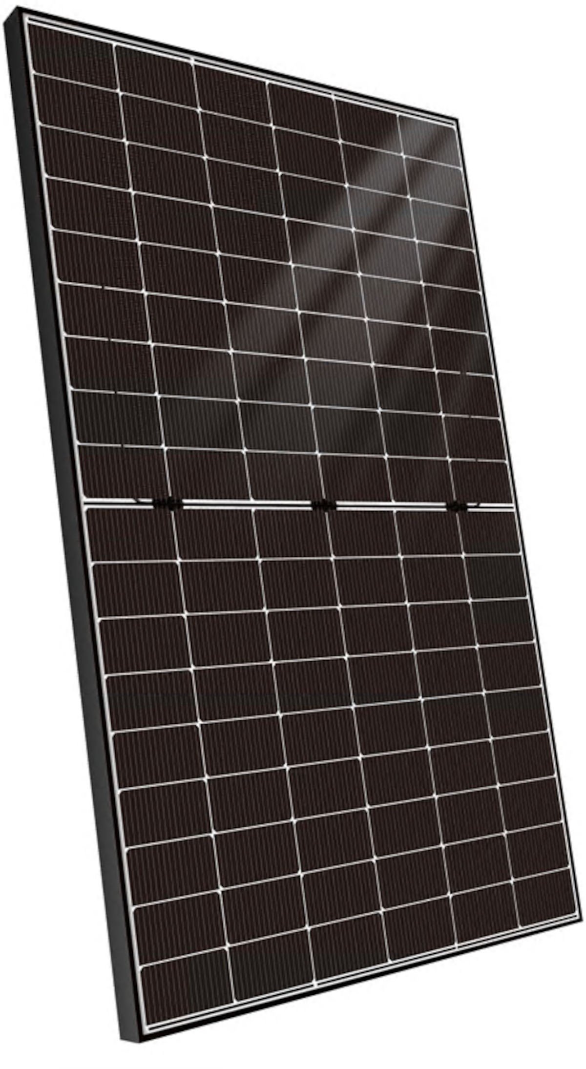 Sunova Solarmodul 450W Glas/Glas, Seitenansicht, vor weißem Hintergrund