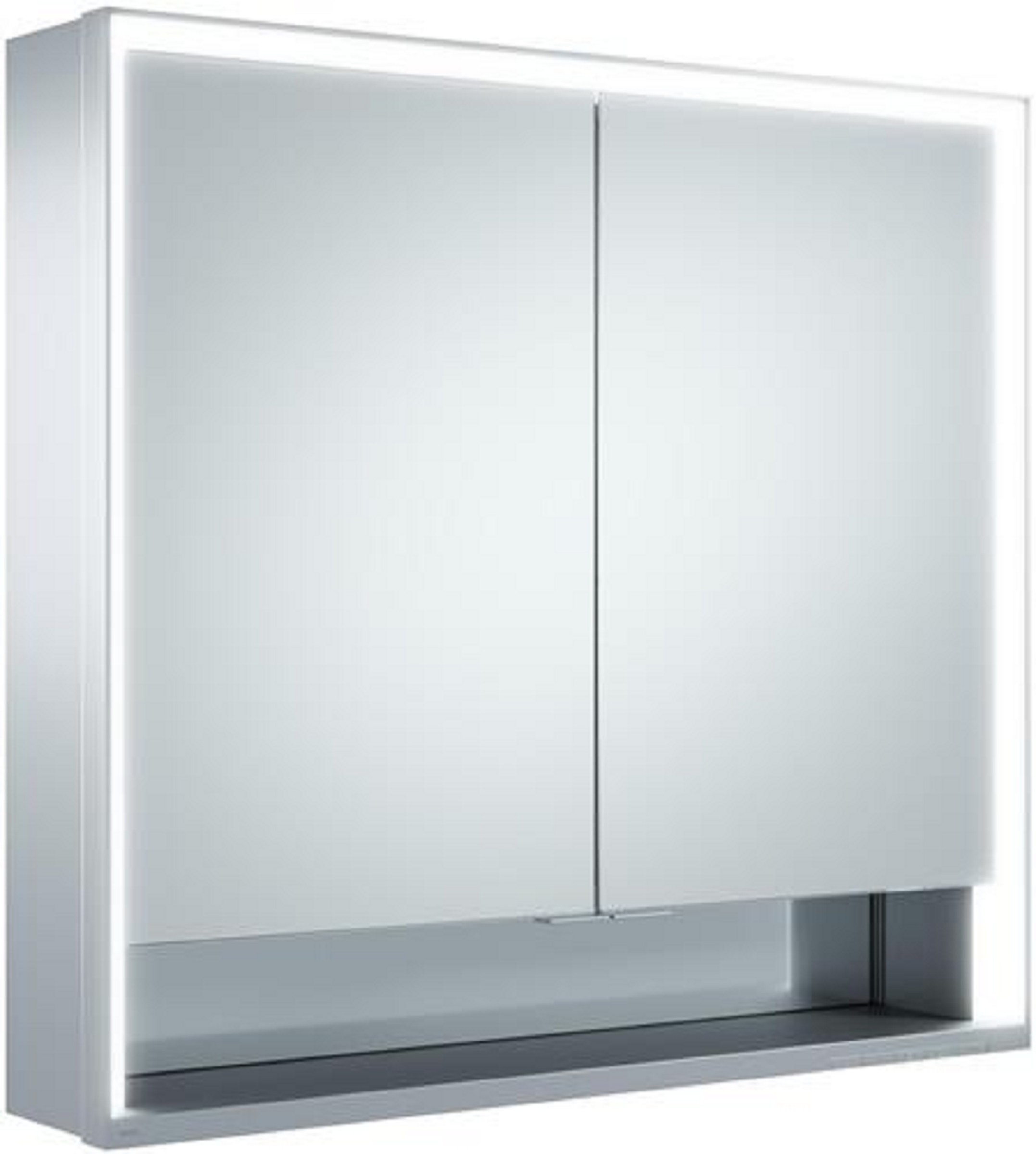Spiegelschrank | ROYAL LUMOS | 800 x 735 x 165 mm | 800 x 735 x 165 mm | silber-gebeizt-eloxiert