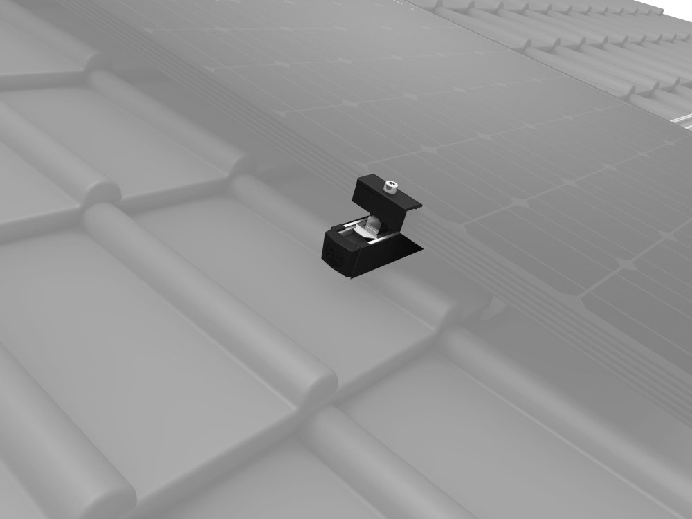 K2 Endkappe für SingleRail 36 K2 Endkappe für SingleRail 36, Aufbaubeispiel, Dach