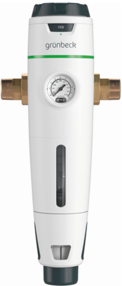 Grünbeck Rückspülfilter pureliQ:RD32 Druckmininderer | Home Perfect Grünbeck Rückspülfilter pureliQ:RD32 Druckmininderer, Frontansicht, vor weißem Hintergrund
