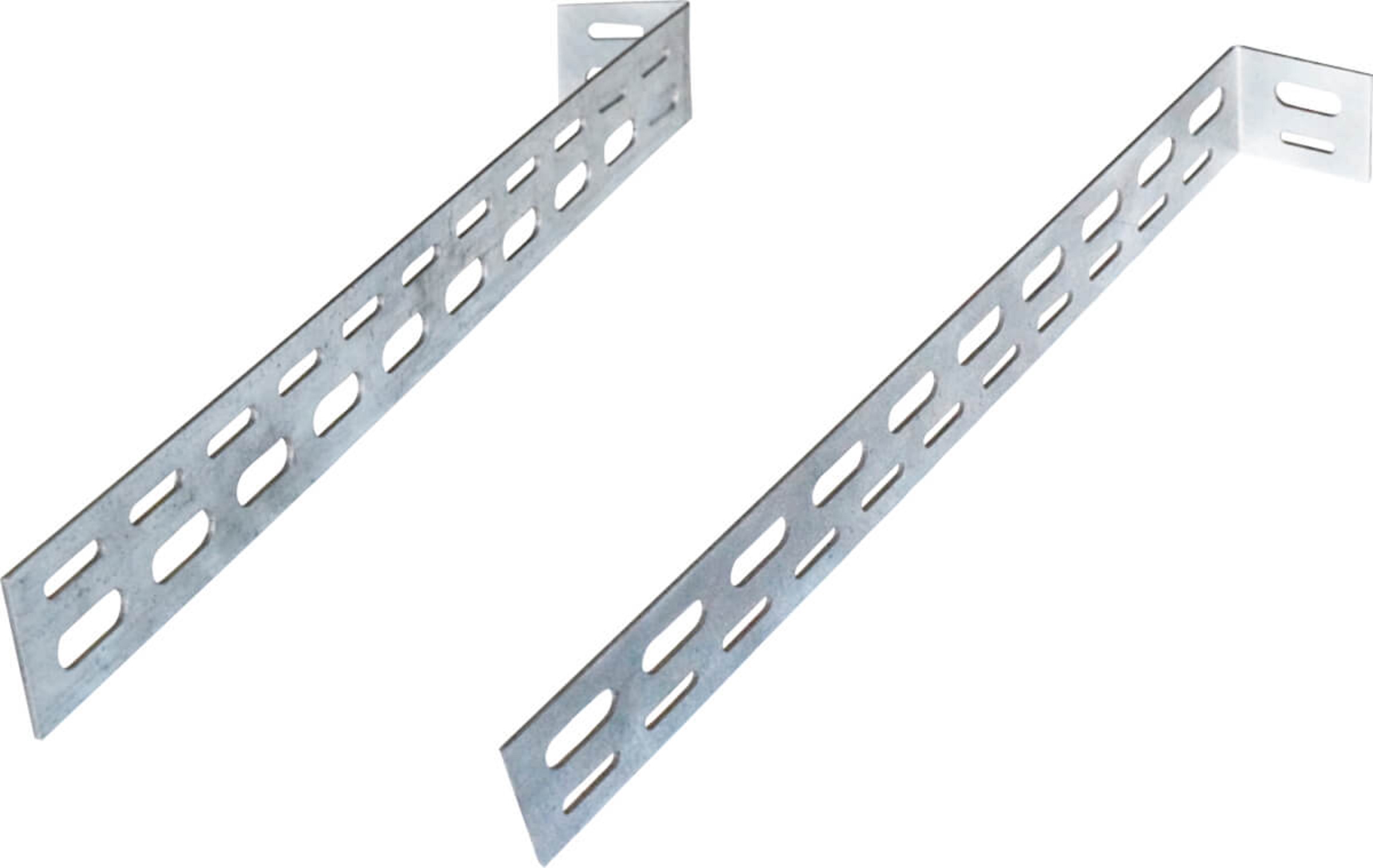 Montagehalter-Abluftsystem-UP-Gehaeuse Zwei Montagehalter für UP-Gehäuse eines Abluftsystems vor weißem Hintergrund
