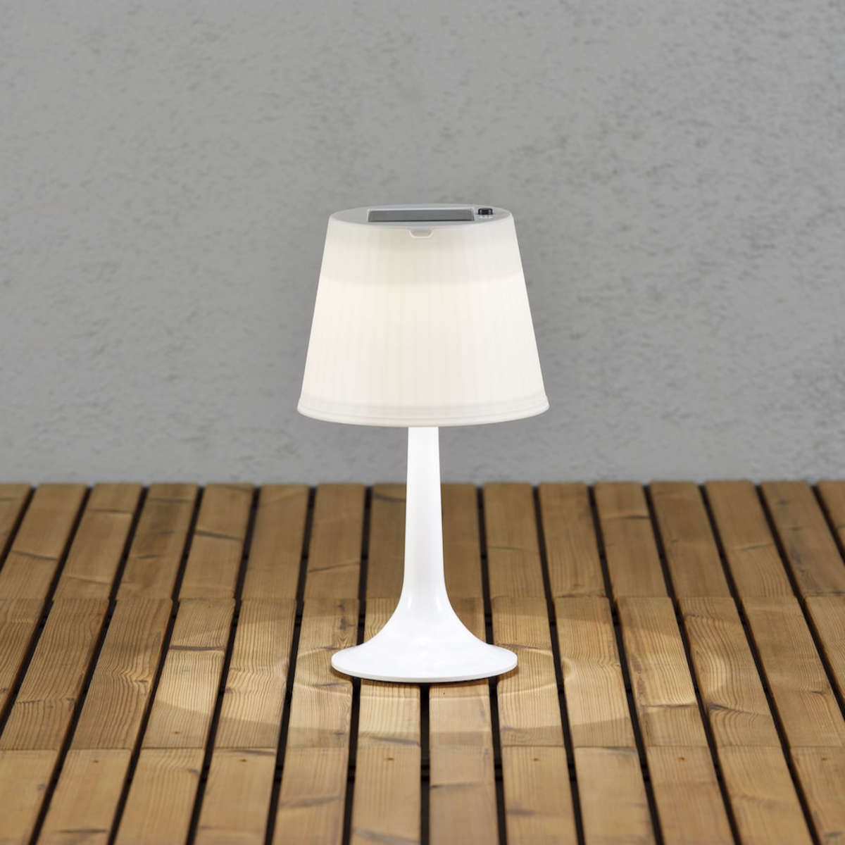 Konstsmide | LED Solarleuchte | Assisi | weiß