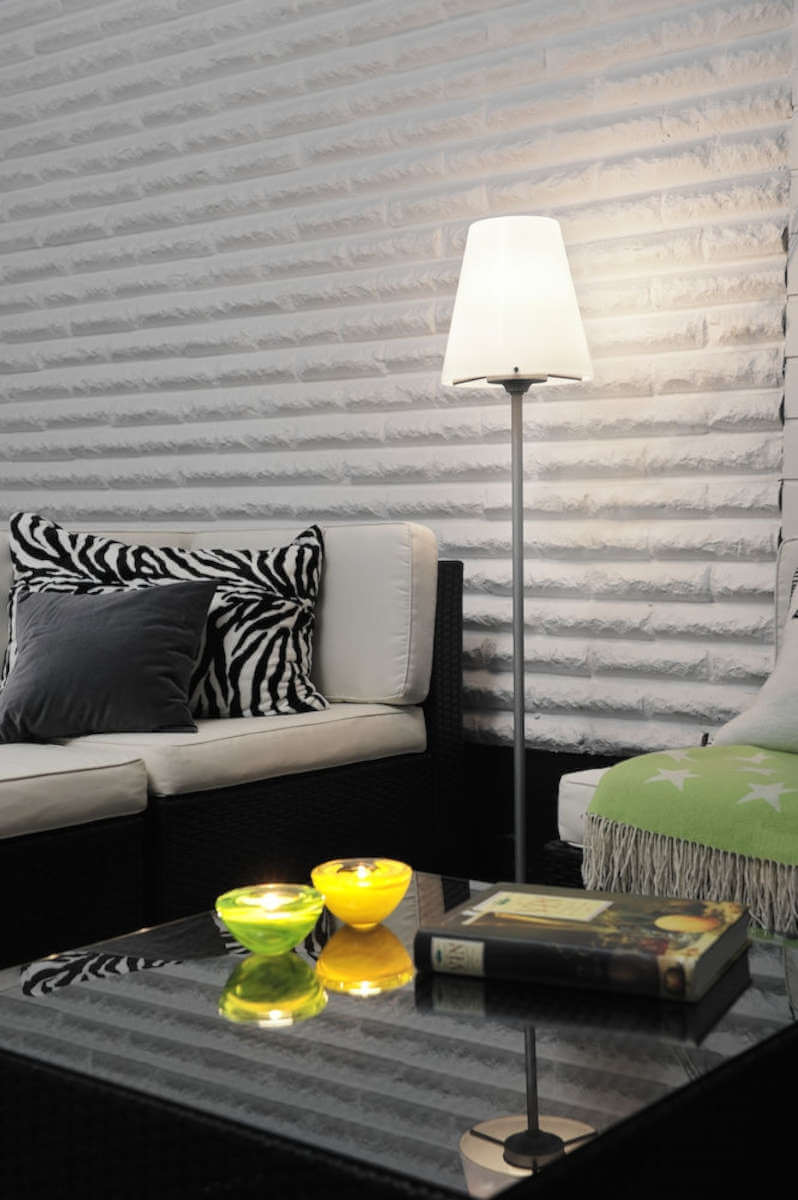 Konstmide Lucca Stehleuchte, silbergrau | Home Perfect