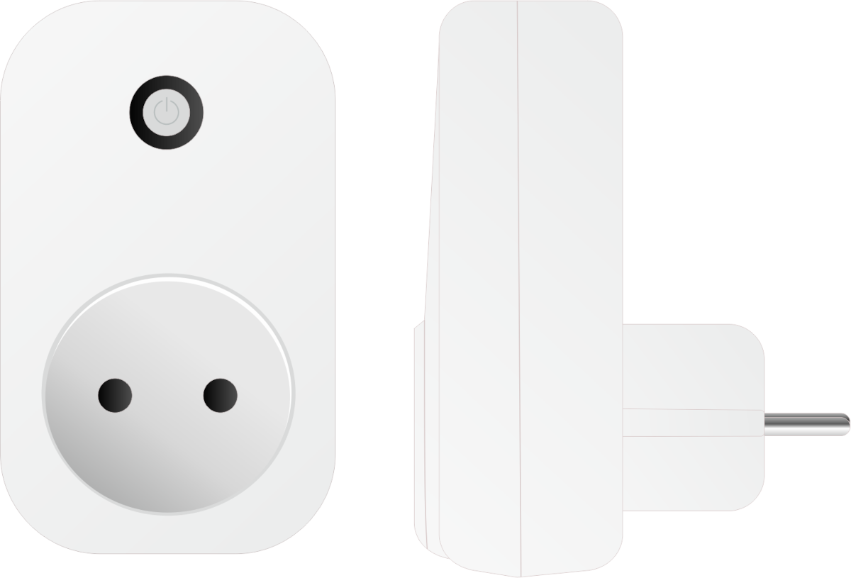 Blossom IC Magelan App-Steckdose ASD-3984 | Home Perfect Blossom IC Magelan App-Steckdose ASD-3984, Grafik, Frontal- und Seitenansicht