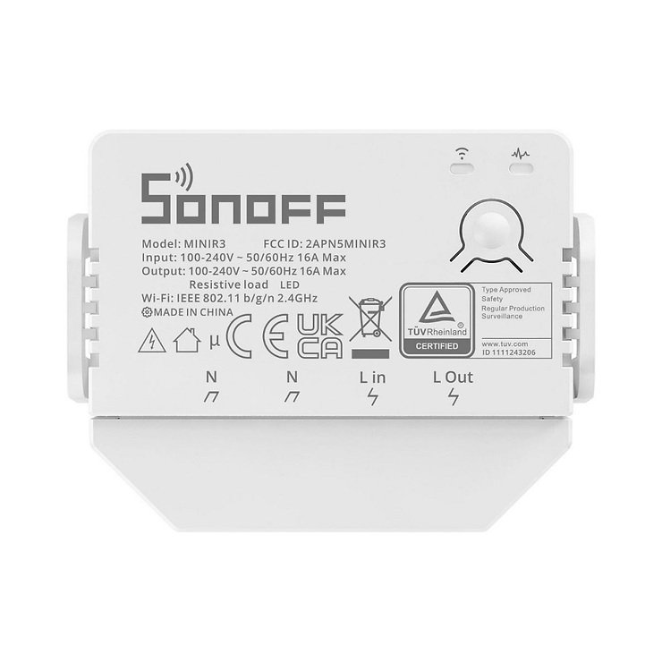 SONOFF Smart Switch, vor weißem Hintergrund, Frontansicht