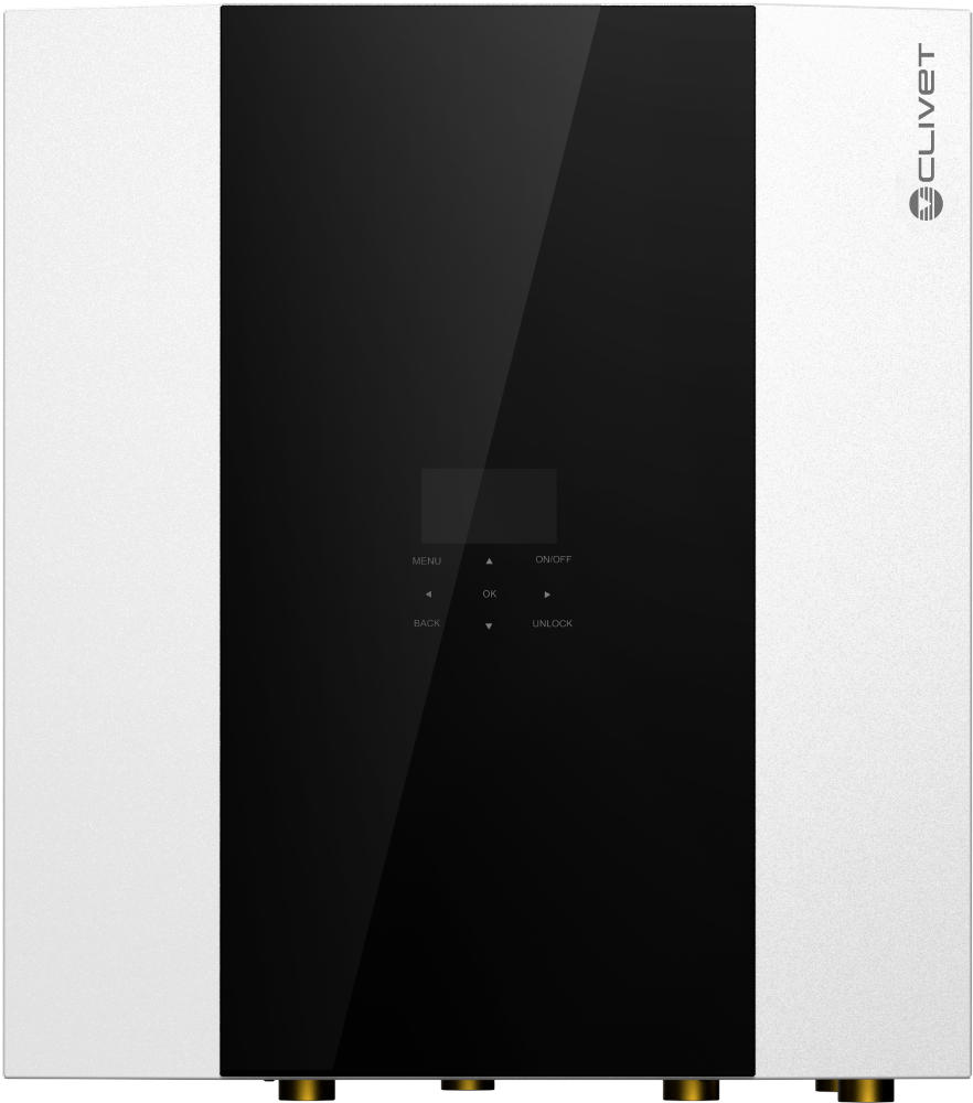 Clivet Hydro-Split Box, R290 | Home Perfect Clivet Hydro-Split Box, R290, Frontalansicht, vor weißem Hintergrund