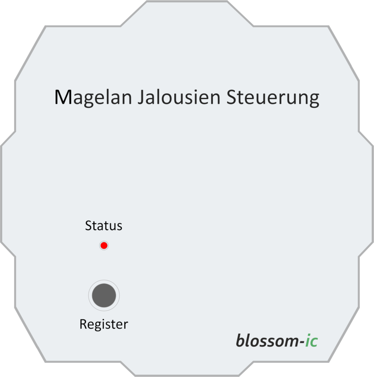 Blossom IC Magelan Jalousien Steuerung MJS-3971 | Home Perfect Blossom IC Magelan Jalousien Steuerung MJS-3971, Frontalansicht, Grafik