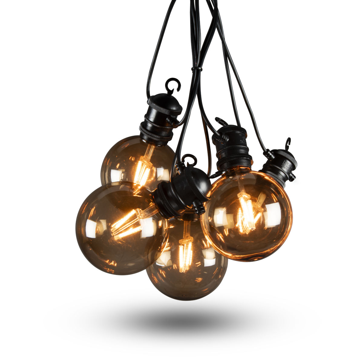Konstsmide | LED Globe Party Lichterkette | smokey brown | 10 Birnen