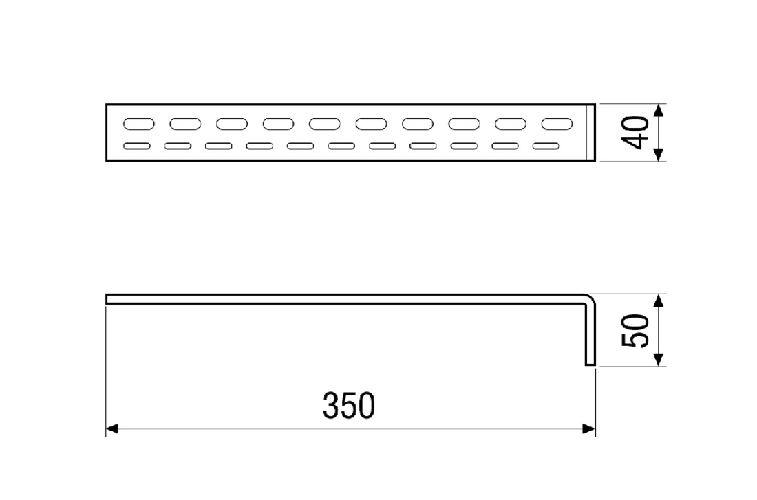 Detailzeichnung der Montagehalter für Abluftsystem Unterputzgehäuse