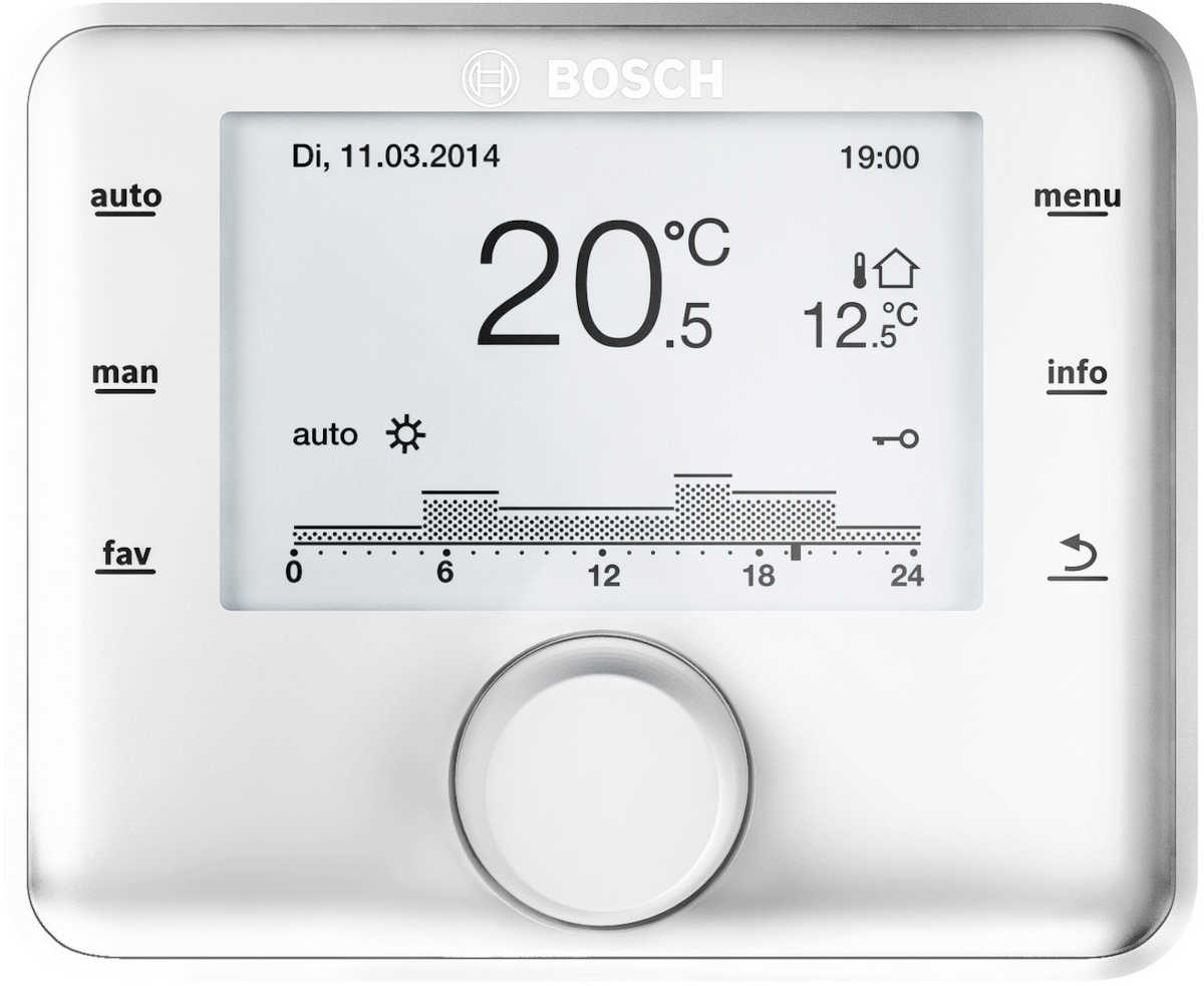 Bosch | Außentemperaturgef. Regler | CW 400 | Home Perfect Bosch | Außentemperaturgef. Regler | CW 400, Frontansicht, vor weißem Hintergrund