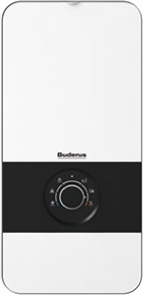 Buderus Logamax ED166-21/24/27, Frontalansicht, vor weißem Hintergrund