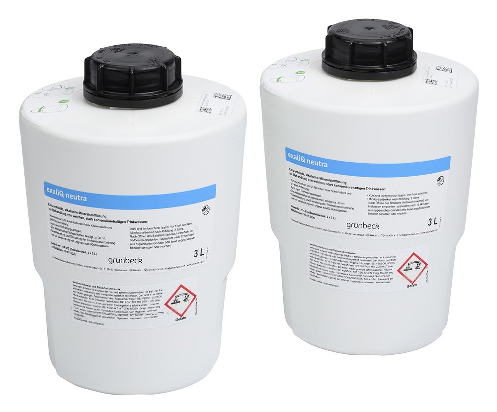 Grünbeck Mineralstofflösung exaliQ neutra | pH-Wert-Anhebung | 2 x 3 l | 114035 Grünbeck Mineralstofflösung exaliQ neutra | pH-Wert-Anhebung | 2 x 3 l | 114035