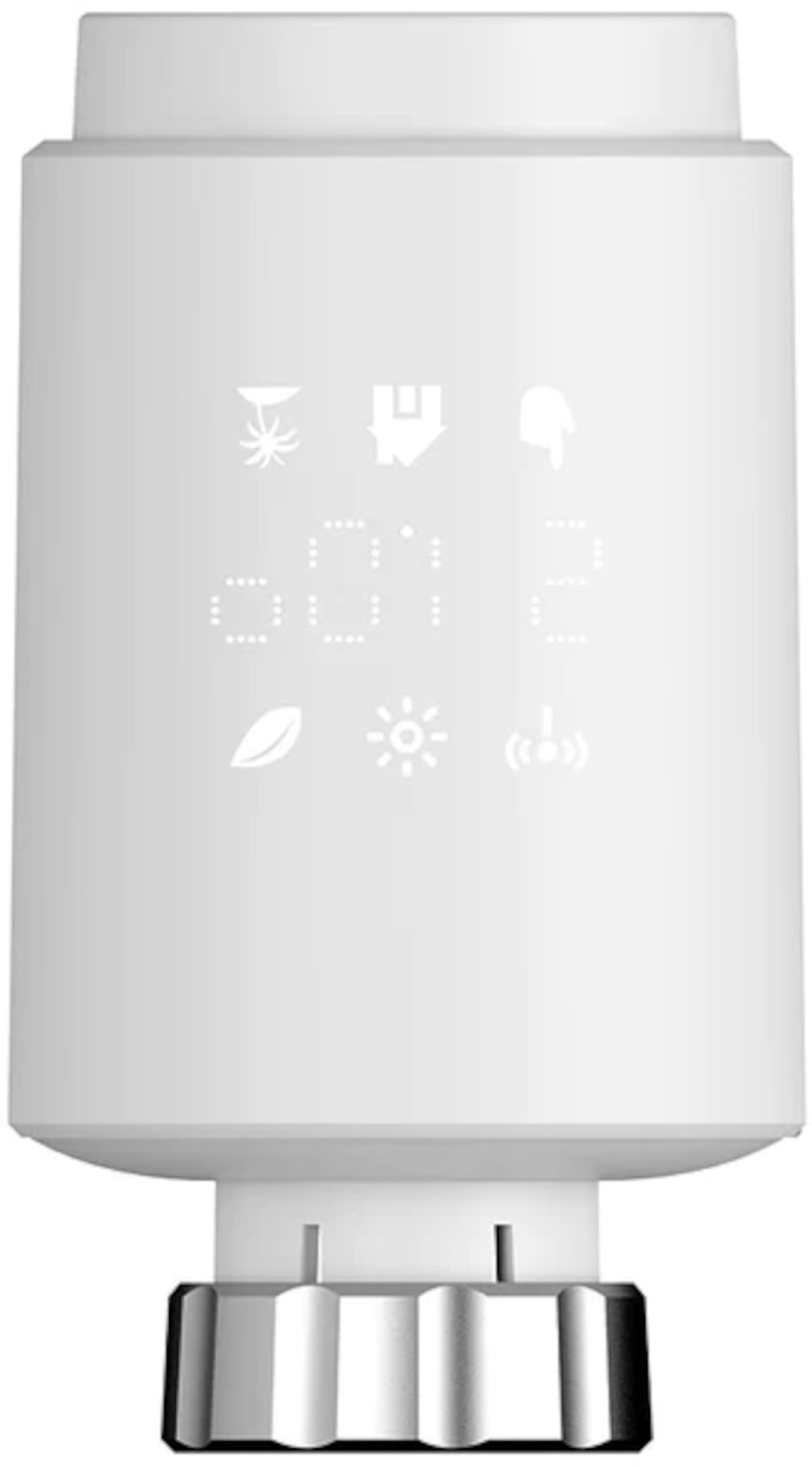 Wesmartify Smart Home Heizkörperthermostat Round, Draufsicht, vor weißem Hintergrund