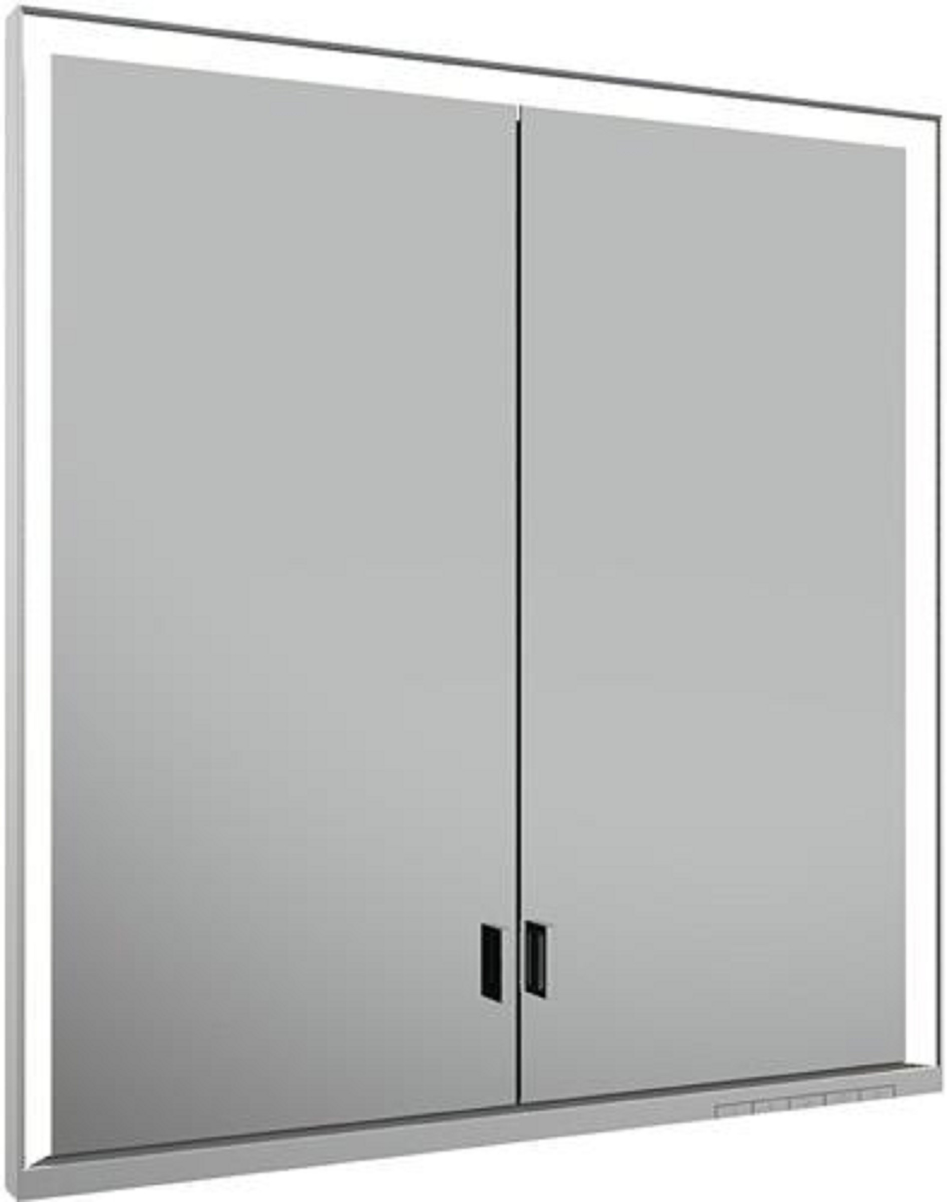 Spiegelschrank | ROYAL LUMOS | 700 x 735 x 165 mm | silber-gebeizt-eloxiert | silber-gebeizt-eloxiert