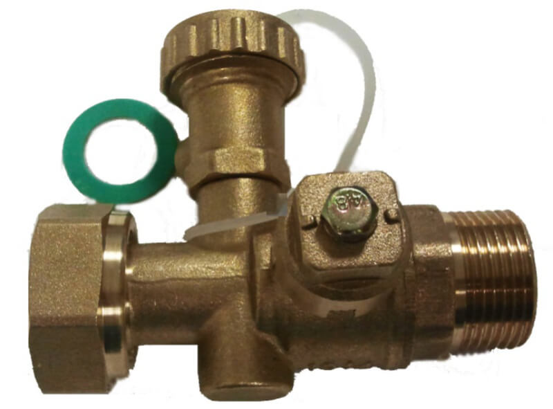 Zilmet-Kappenventil-G-3-4-Schlauchanschluss-910175 Kappenventil aus Messing mit Schlauchanschluss für Zilmet Membran-Druckausdehnungsgefäße