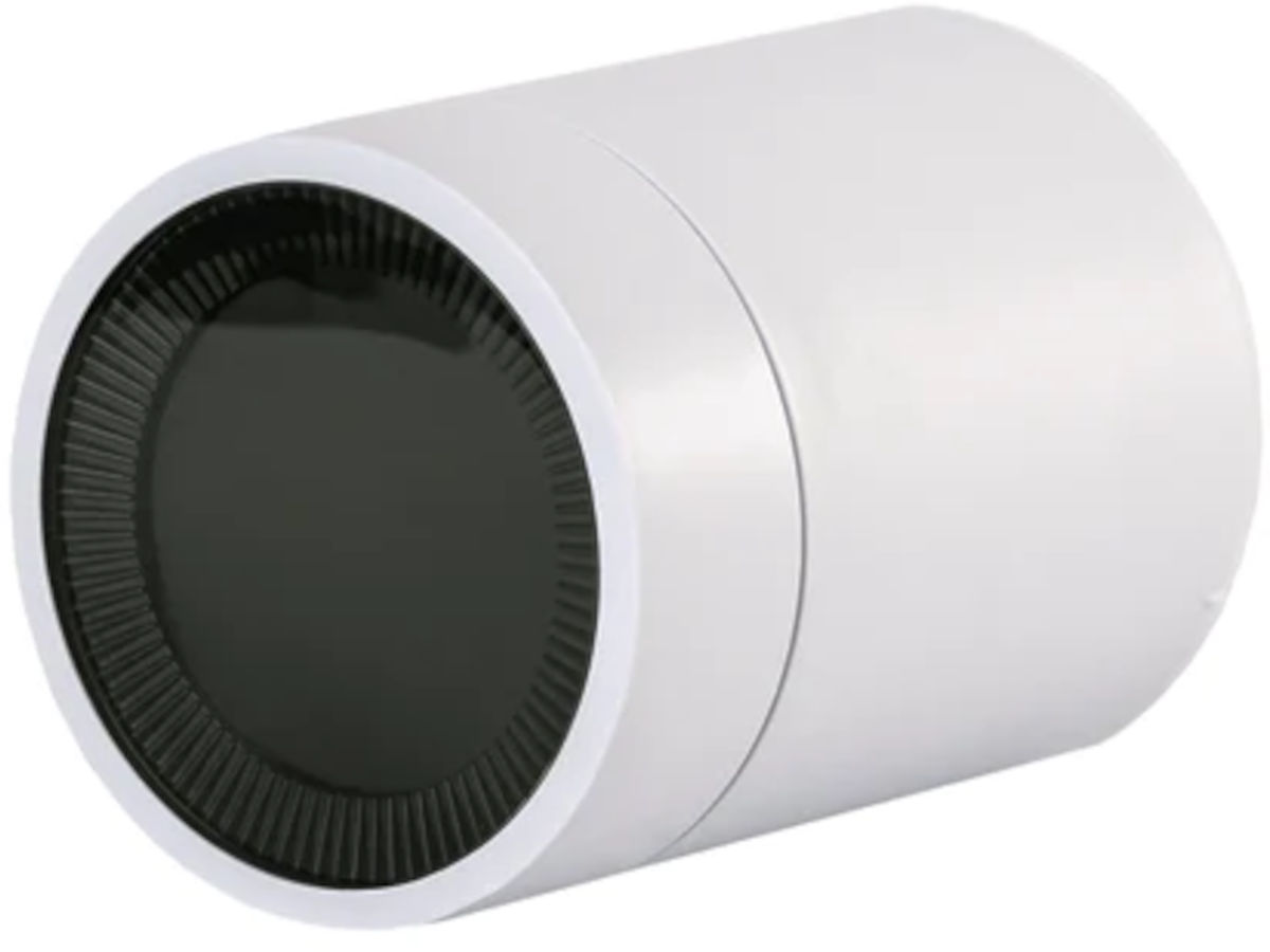 Wesmartify Smart Home Heizkörperthermostat Premium, Schrägansicht, vor weißem Hintergrund