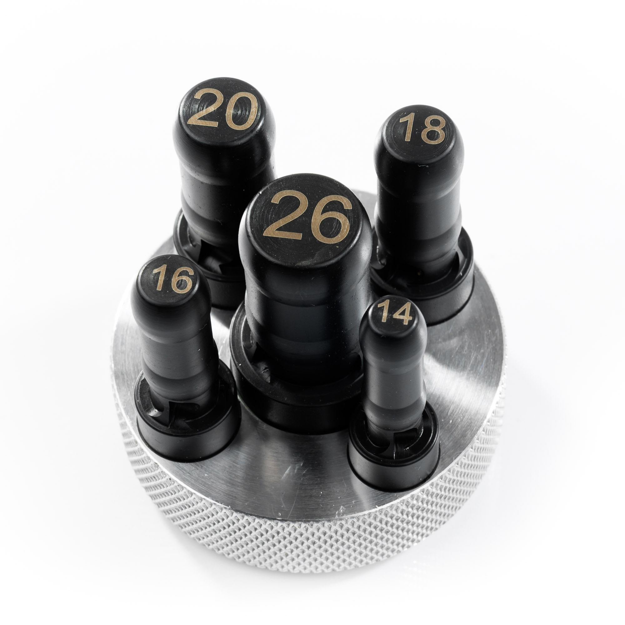 Kalibrierer-Set für Heizrohre, 14-26 mm | Home Perfect Kalibrierer-Set für Heizrohre, 14-26 mm, Draufsicht vor weißem Hintergrund