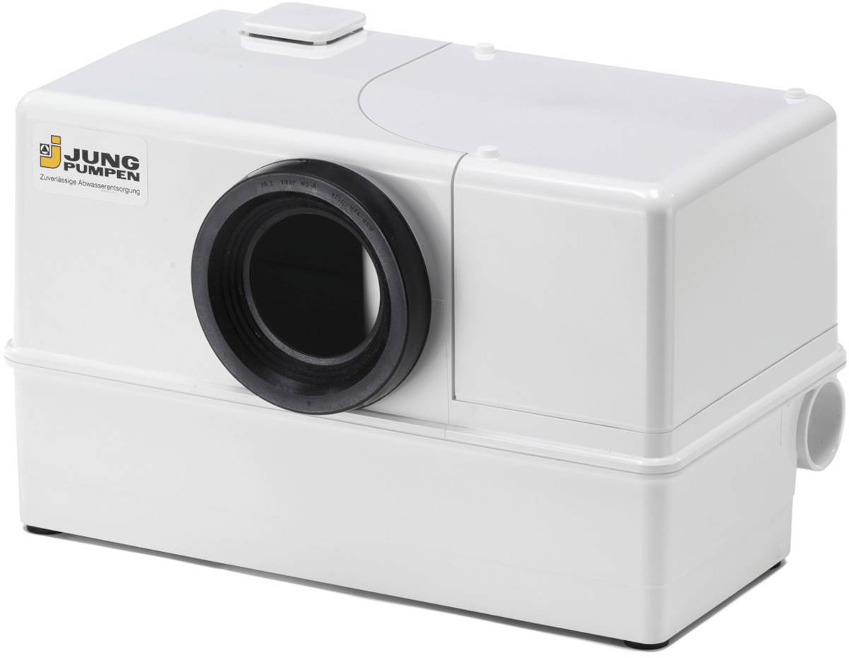 JUNG JP Fäkalienhebeanlage WCfix 260 | Home Perfect JUNG JP Fäkalienhebeanlage WCfix 260, Vorderansicht, vor weißem Hintergrund
