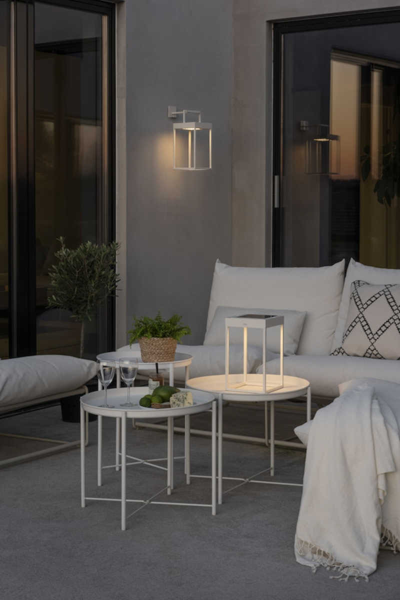 Konstsmide Portofino Solar/USB-Laterne weiss | Home Perfect