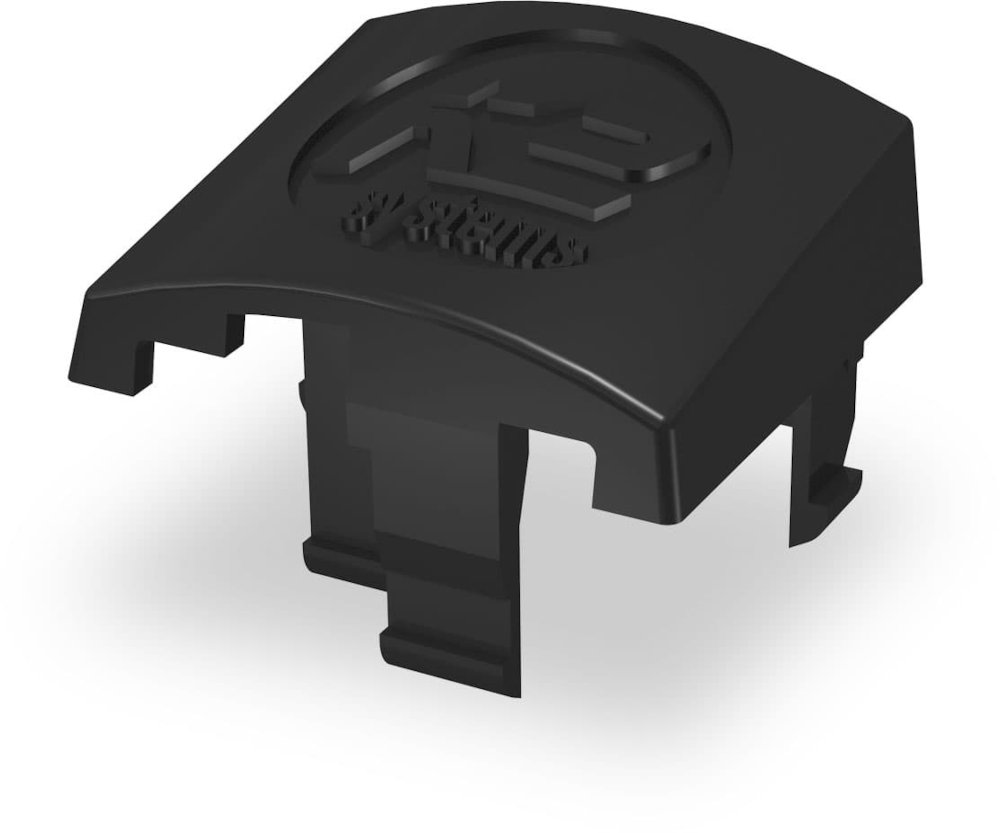 K2 Endkappe für SingleRail 36 K2 Endkappe für SingleRail 36, Schrägansicht, vor weißem Hintergrund