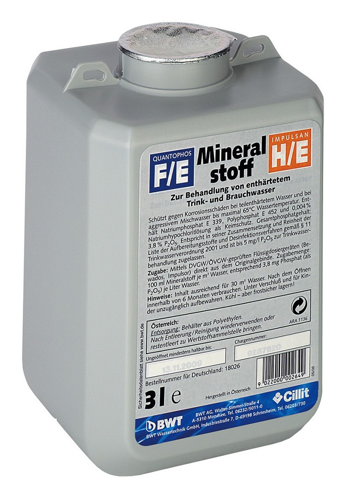 BWT Mineralstoff Quantophos F2/FE Impulsan H2/HE | 3 Liter | 18026E