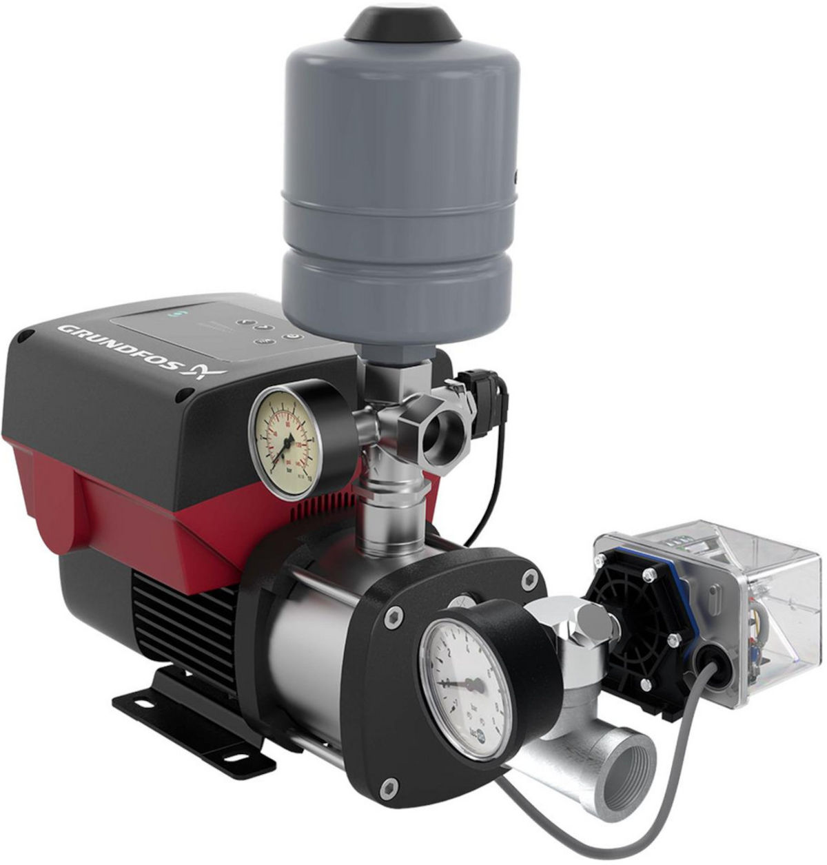 Grundfos Druckerhöhungsanlage Hydro Mono | Home Perfect Grundfos Druckerhöhungsanlage Hydro Mono, Seitenansicht, auf weißem Hintergrund