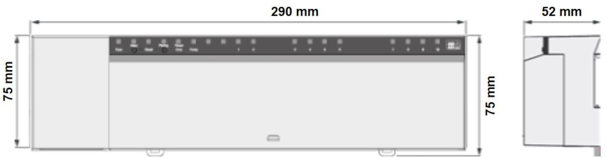 Möhlenhoff Alpha SW Basisstation 10 Zonen, Masszeichnung