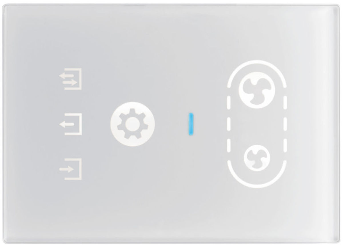 ZEWO Kompakt LG 75 H Unterputzset | Home Perfect ZEWO Kompakt LG 75 H Regelung, auf weißem Hintergrund