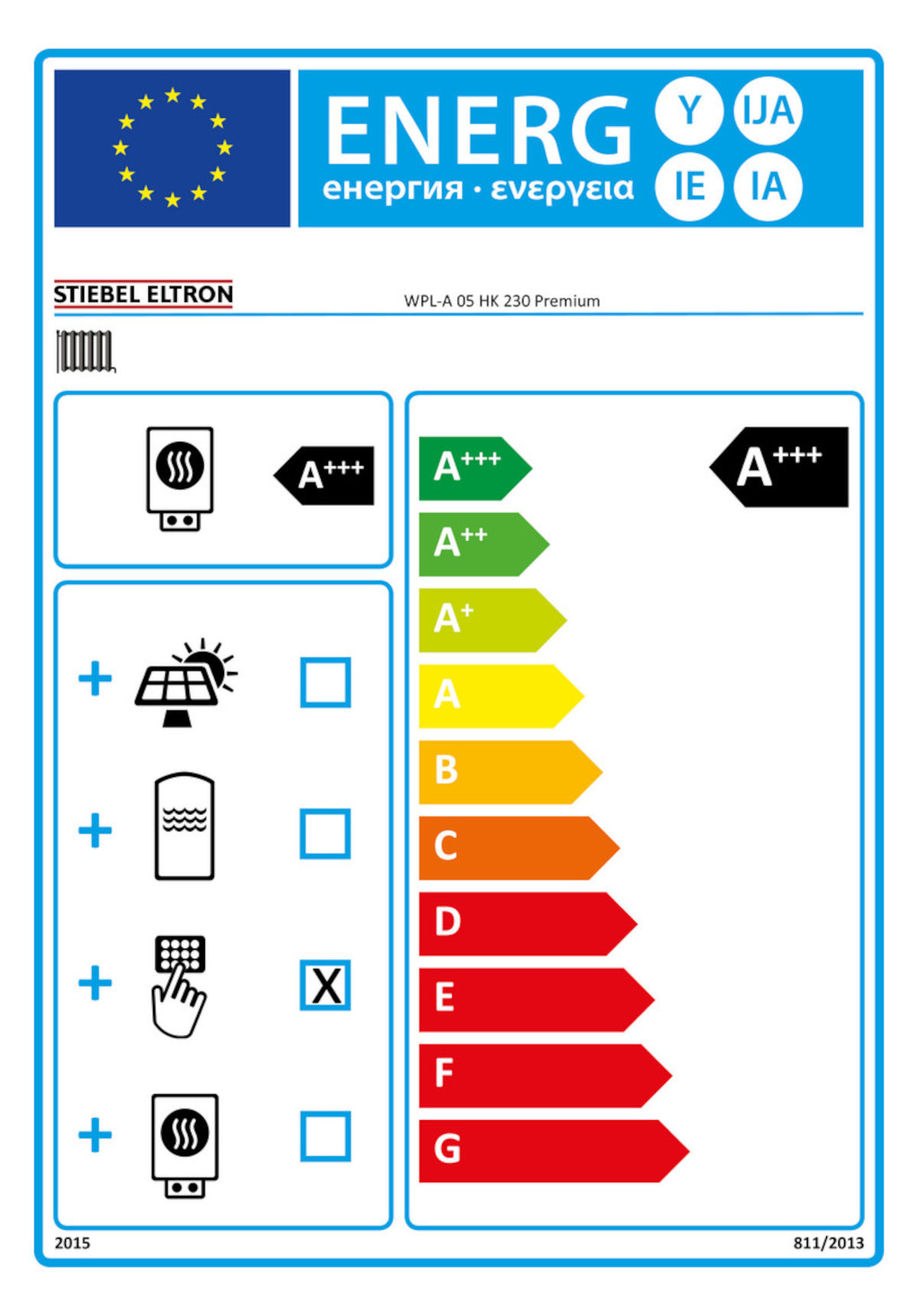 Wärmepumpe WPL-A 05 HK 230 | HomePerfect Wärmepumpe WPL-A 05 HK 230, Energie Label