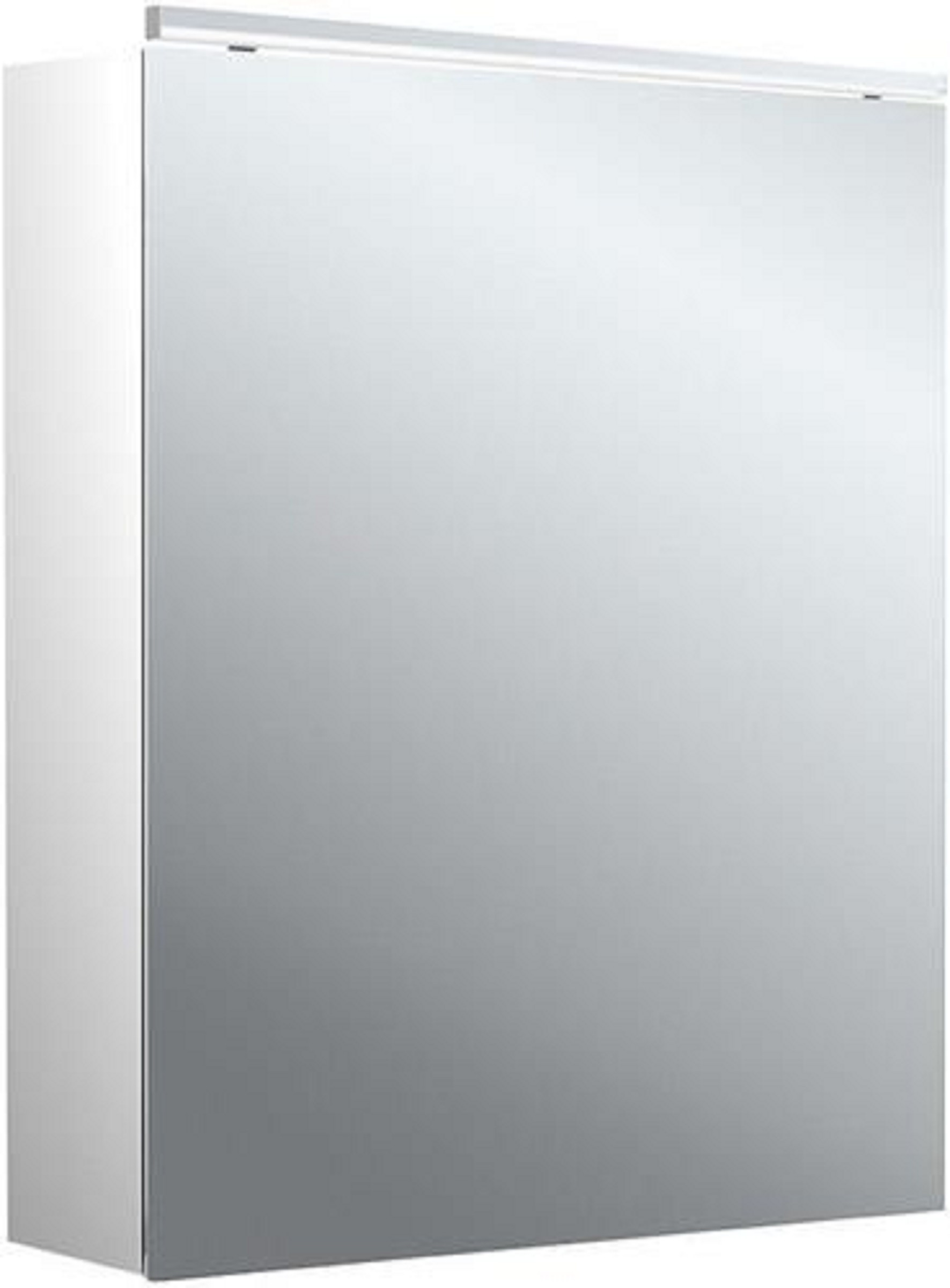 LED-Lichtspiegelschrank | ASIS PURE 2 CLASSIC | Aufputz, 600 x 729 mm, 1-türig | Aluminium