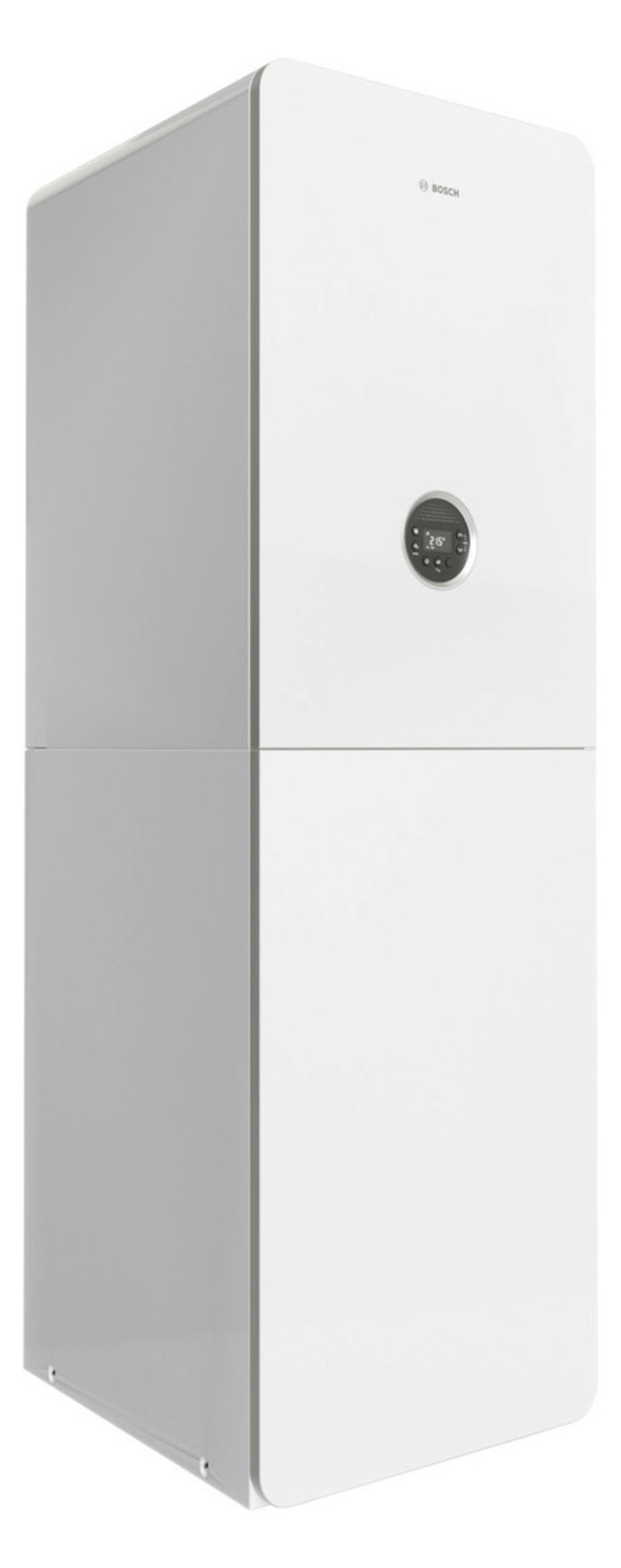 Bosch GC5300i WM 24/210SO, Gas-Brennwertgerät, Frontalansicht, auf weißem Hintergrund