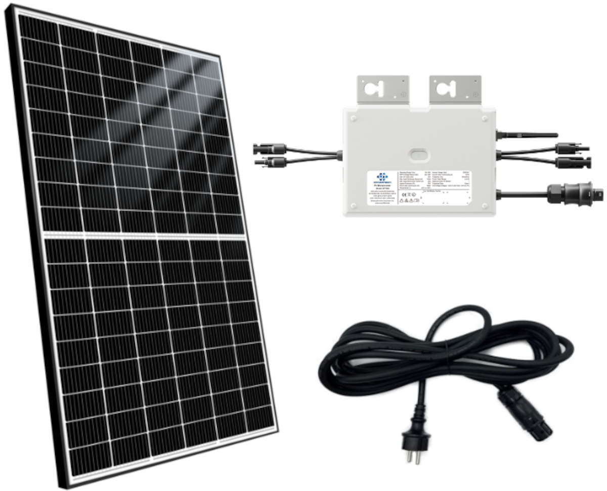 Balkonkraftwerk Basic | 425Wp | Envertech | Balkonkraftwerk | 10m Anschlusskabel Balkonkraftwerk Basic | 425Wp | Envertech | Balkonkraftwerk | 10m Anschlusskabel