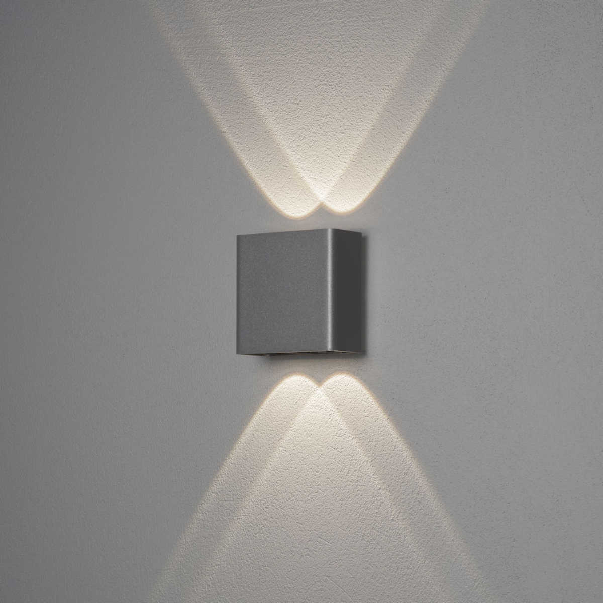 Konstsmide Chieri Wandleuchte 2x2 LED anthrazit | Home Perfect