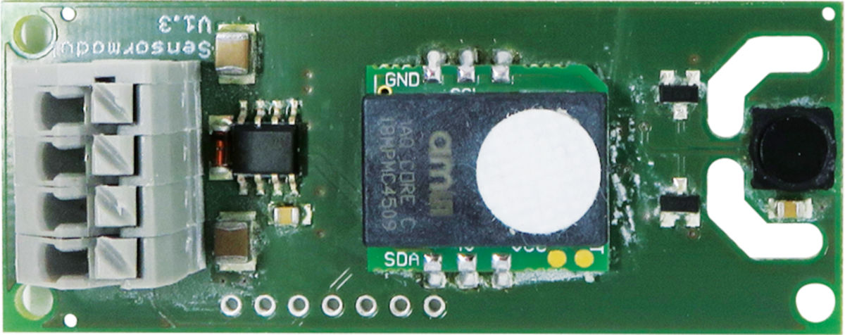 ZEWO Interner VOC-Sensor, Frontalansicht, auf weißem Hintergrund