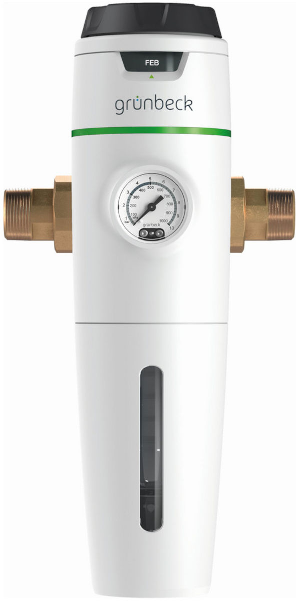 Grünbeck Feinfilter pureliQ:KD25 - inkl. Druckminderer | Home Perfect Grünbeck Feinfilter pureliQ:KD25 - inkl. Druckminderer, Frontansicht, vor weißem Hintergrund