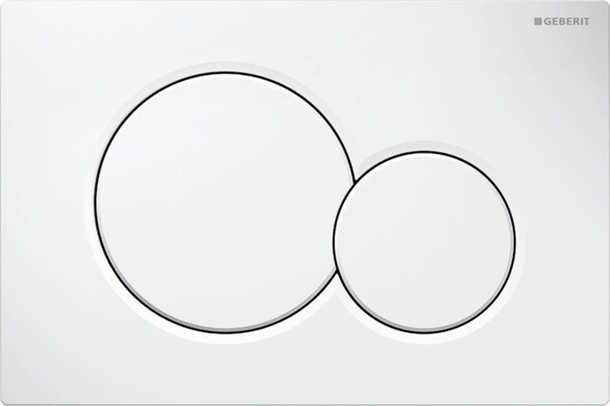 Geberit Sigma 01 Betätigungsplatte | Home Perfect Geberit Sigma 01 Betätigungsplatte, Frontalansicht, auf weißem Hintergrund