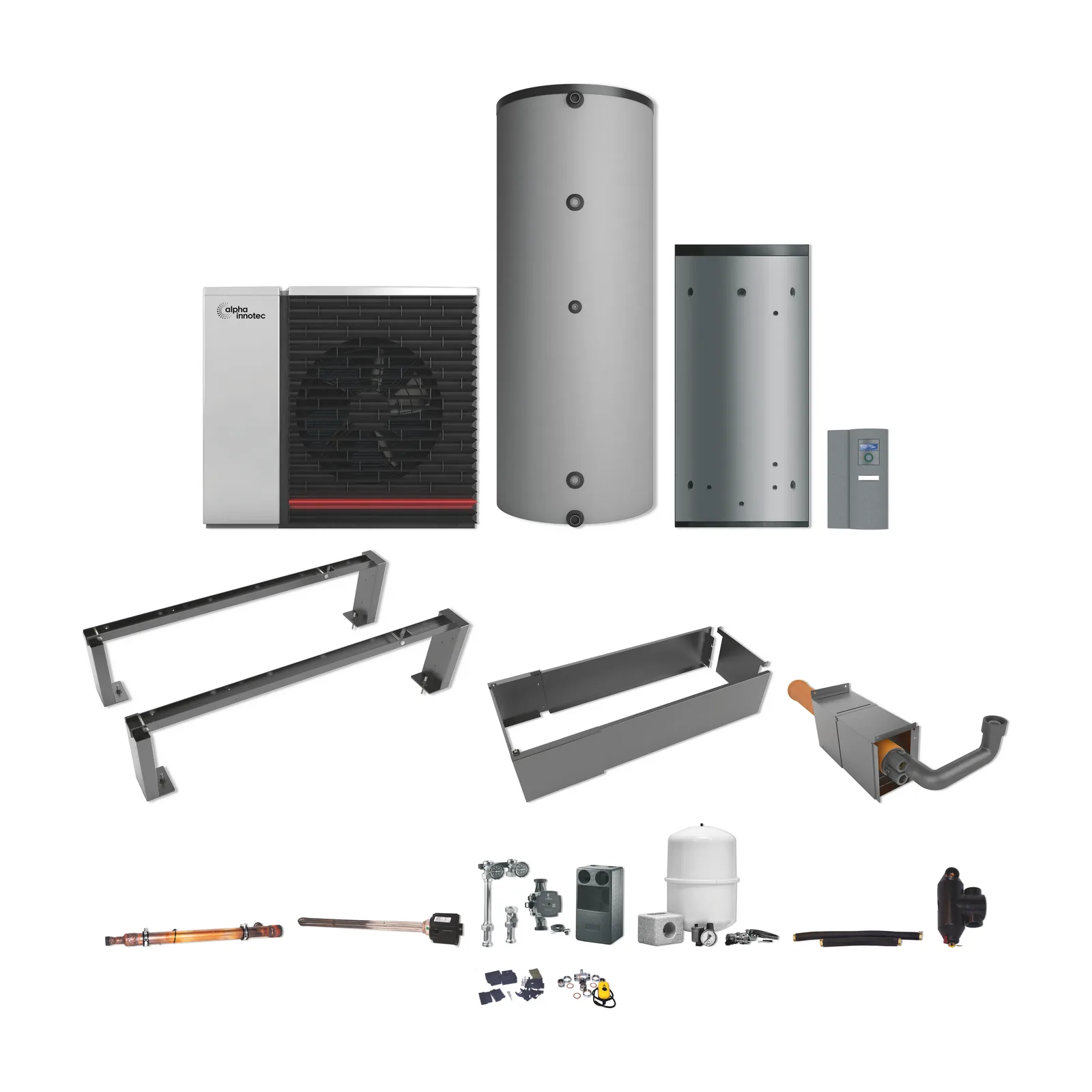 alpha innotec Hybrox 11 Wärmepumpen-Set mit WR, Anschlusspaket Wand, WWS 507.2 und TPS 200