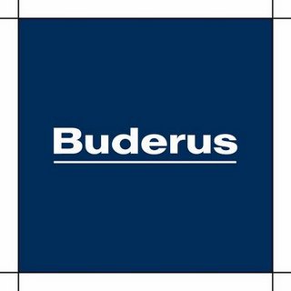 Buderus Pumpe UPMO 5M 25 GG, Buderus Logo blau, auf weißem Hintergrund