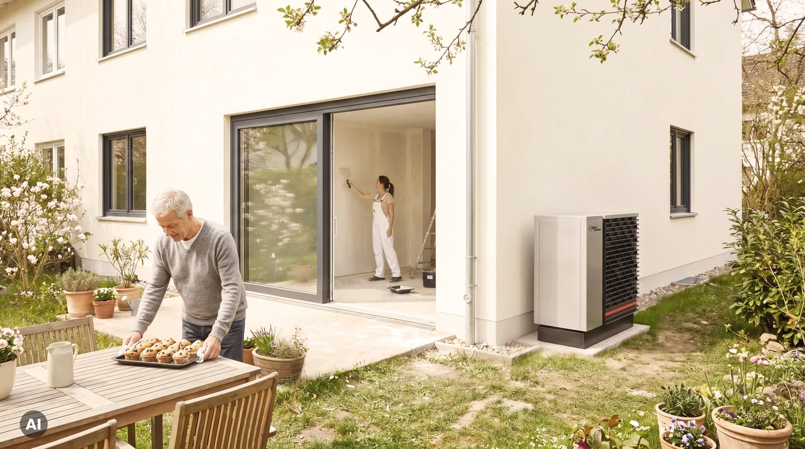 alpha innotec Hybrox 16 Luft/Wasser-Wärmepumpe R290 Monoblock zum Heizen und Kühlen
