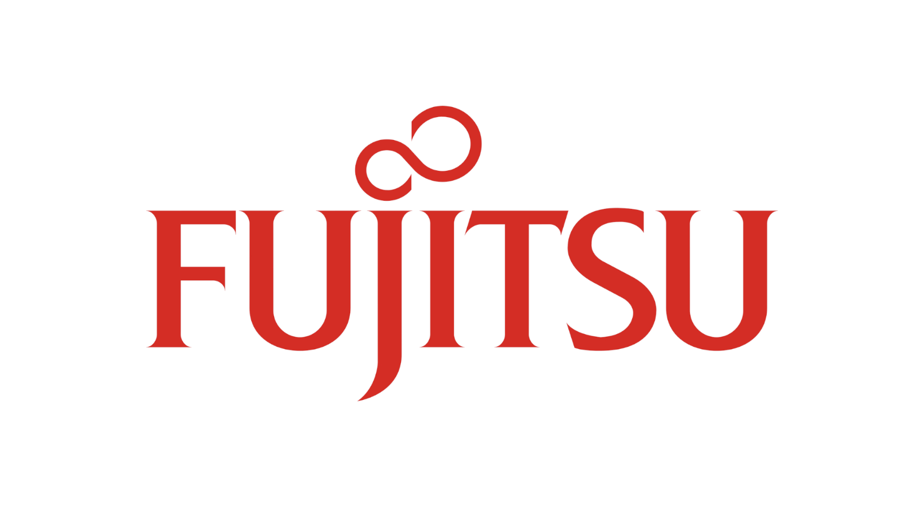 Futjitsu-Logo Fujitsu Logo vor weißem Hintergrund