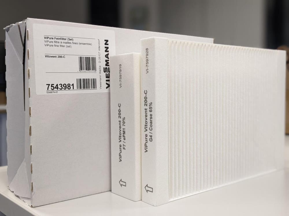 Viessmann ViPure Feinfilter Set G4/F7 für Vitovent 200-C, 7543981 Viessmann ViPure Feinfilter Set G4/F7 für Vitovent 200-C, 7543981