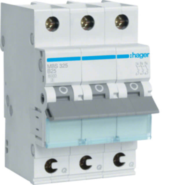 Hager LS-Schalter B25A 3-pol. 6kA