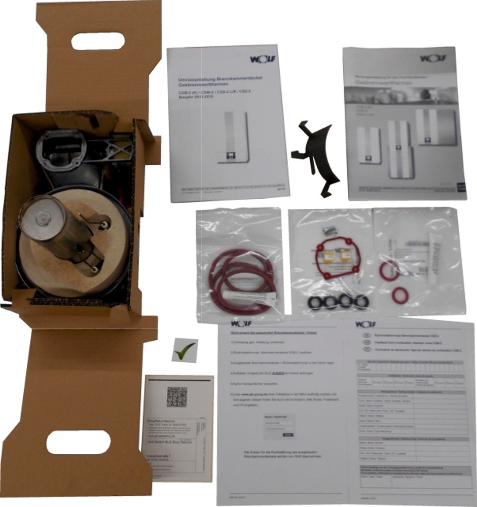 Wolf Umrüstset Brennkammerdeckel 8614982 | CGB-2 | CGW-2 | CSZ | PG042 | 14kW Wolf Umrüstset Brennkammerdeckel 8614982 | CGB-2 | CGW-2 | CSZ | PG042 | 14kW