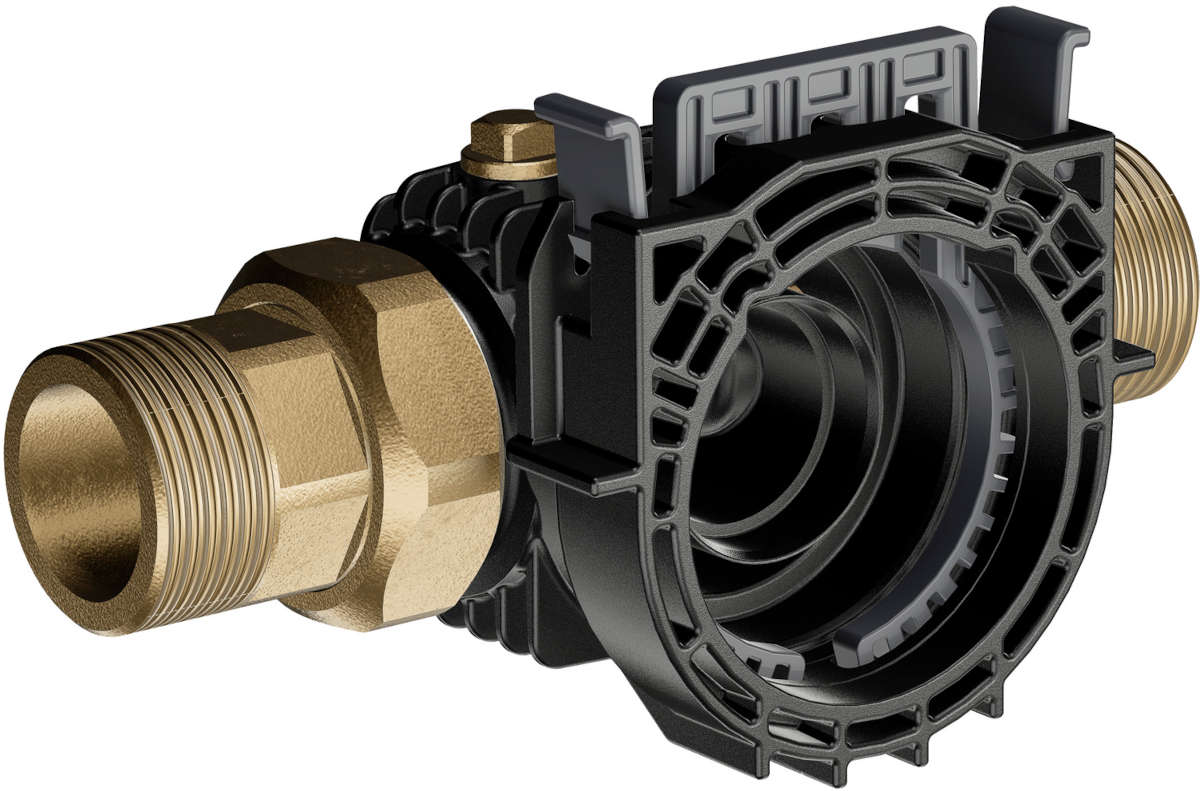 Grünbeck cliQlock-Basismodul DN20 | Home Perfect Grünbeck cliQlock-Basismodul DN20, Seitenansicht, vor weißem Hintergrund