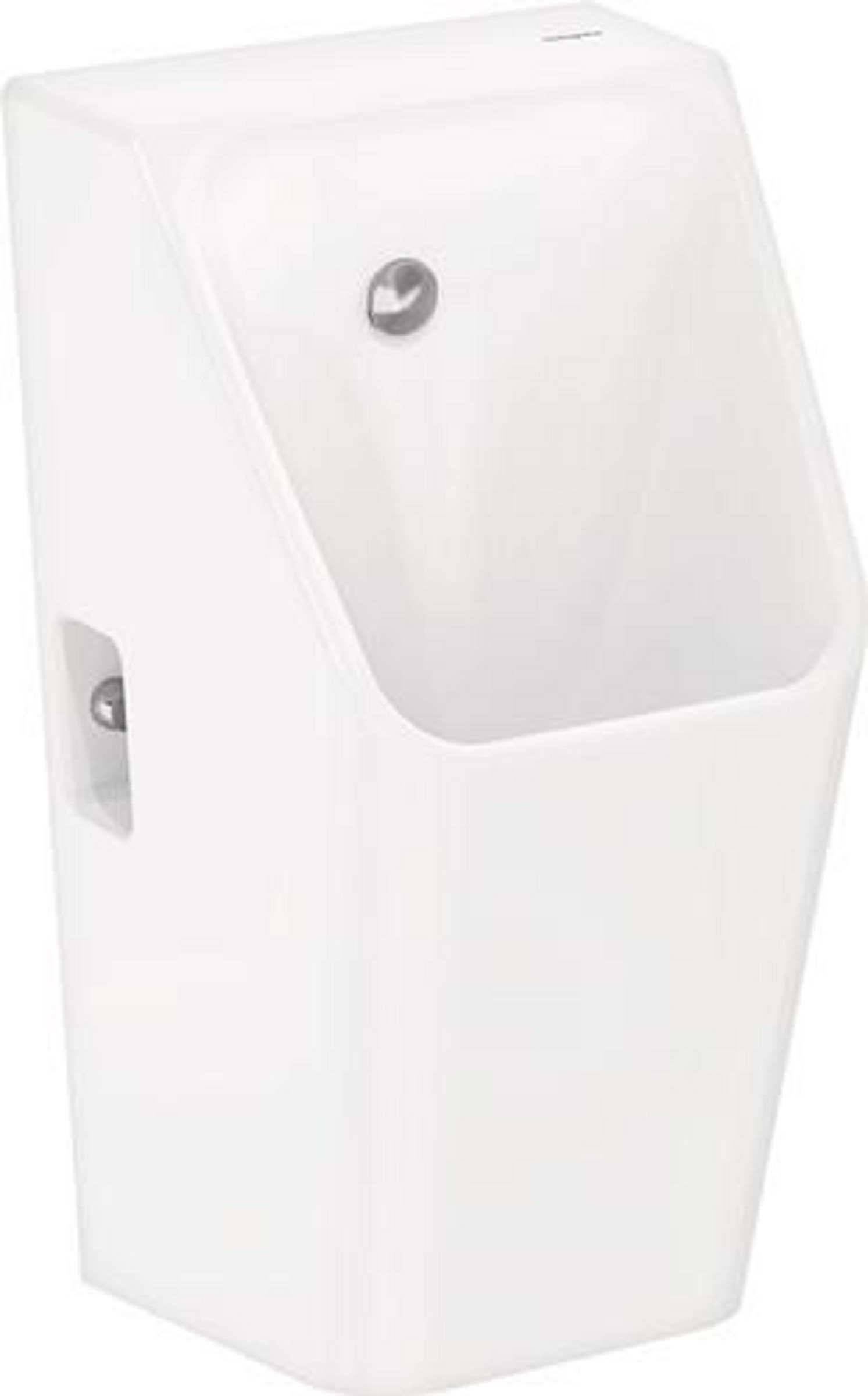 Urinal | EluPura Original Q | mit Zulauf von hinten | Ablauf nach unten, weiß