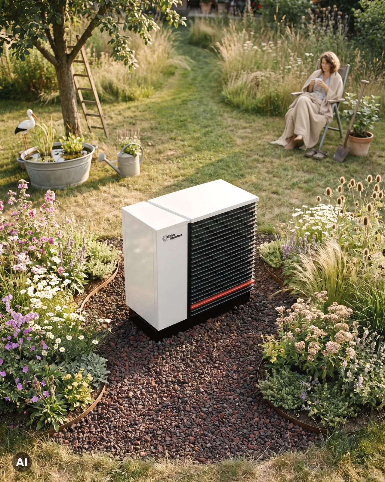 alpha innotec Hybrox 16 Luft/Wasser-Wärmepumpe R290 Monoblock zum Heizen und Kühlen