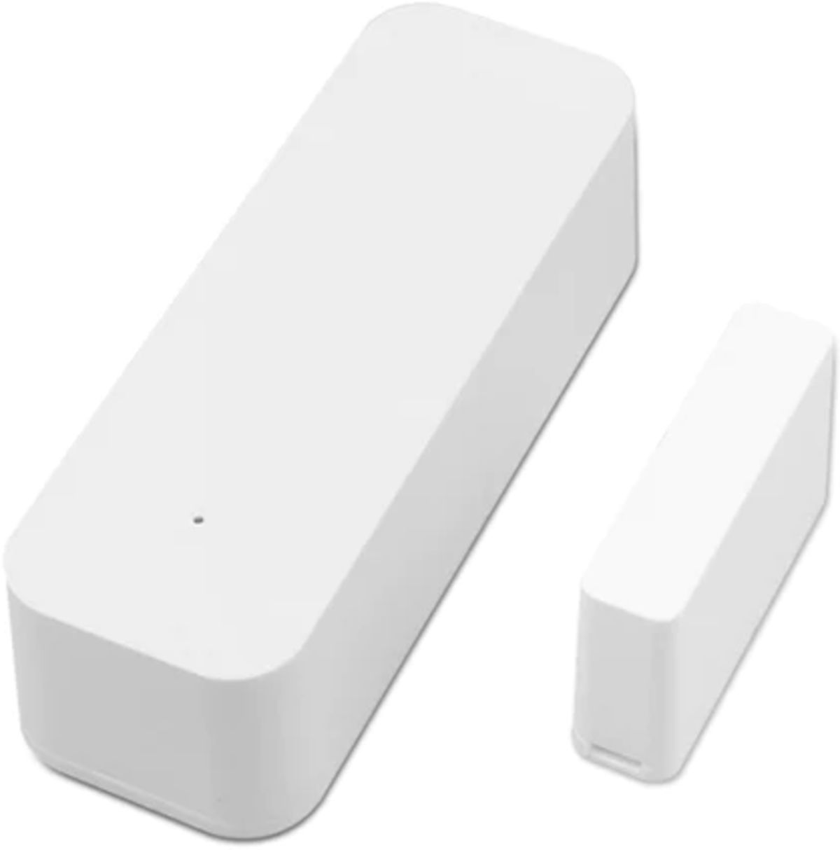 Smart Home Fenster- & Türsensor, Vogelperspektive, auf weißem Hintergrund