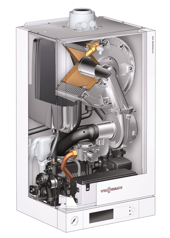 Viessmann Gas-Brennwertgerät Paket Vitodens 100-W Kombigerät mit 19kW oder 26kW (Warmwasser im Durchflussprinzip)