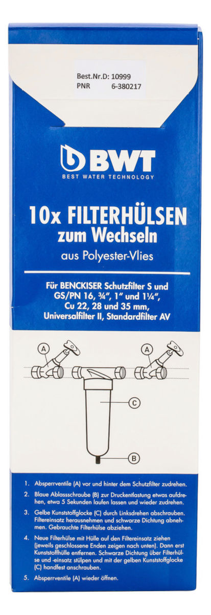 BWT Wechselbox mit Ersatzvlies | Home Perfect BWT Wechselbox mit Ersatzvlies, Frontansicht, vor weißem Hintergrund